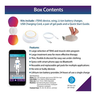 iTENS Wings Pain Relief Kit (Orange) - Small - Health Monitors And Equipment
