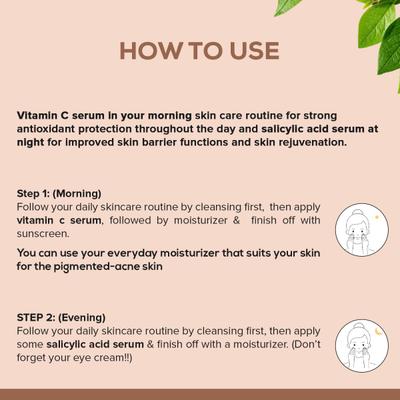 CGG Cosmetics Anti Pigmentation Combo (Vitamin C Serum 10 ml + Salicylic Acid Serum 10 ml) - Face Serum