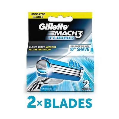 Gillette Mach 3 Turbo Cartridges 2's - Razors & Cartridges