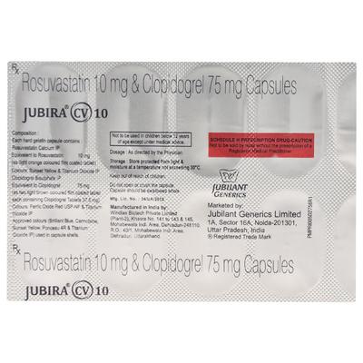 JUBIRA CV 10mg Capsule 10's - High Cholesterol-Dys
