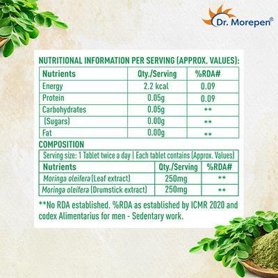 Dr. Morepen Moringa Tablet 60's - Herbal Dietary Supplement