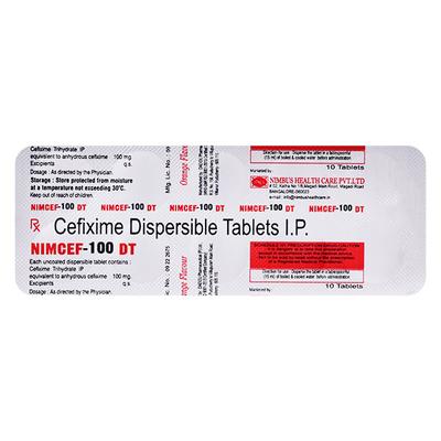 NIMCEF DT 100 Dispersible Tablet 10's - Bacterial Infections-Cep