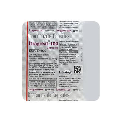 Itragreat 100mg Capsule 7'S - Fungal Infections-Anf