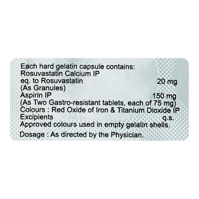 Rosycap Asp 20/150mg Capsule 10'S - High Cholesterol-Dys
