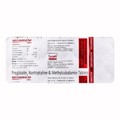 MECVINERVE NP Tablet 10's - Neuropathic Pain-Dru