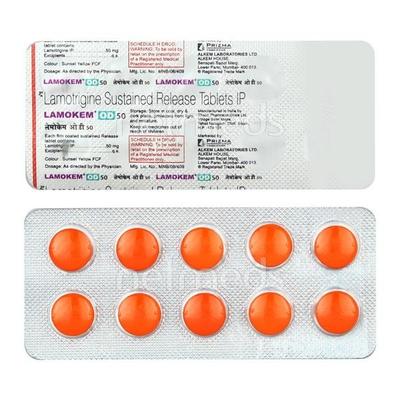 Lamokem OD 50mg Tablet 10'S - Epilepsy/Convulsion-Ant