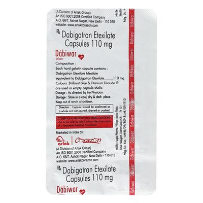 DABIWAR 110 Capsule 10's - Blood Clot-Ant