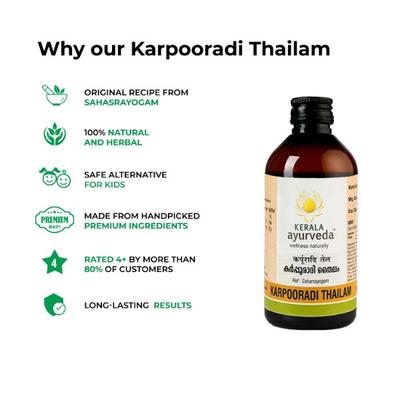 Kerala Ayurveda Karpooradi Thailam 200 ml - Speciality Medicines
