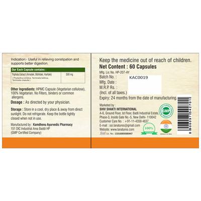 La nature's Triphala 500 mg Capsule 60's - Digestive Care