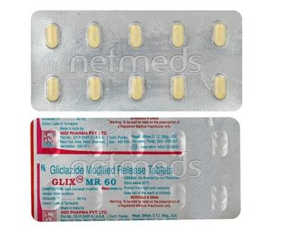 Glix MR 60mg Tablet 10'S - Diabetes-Ant