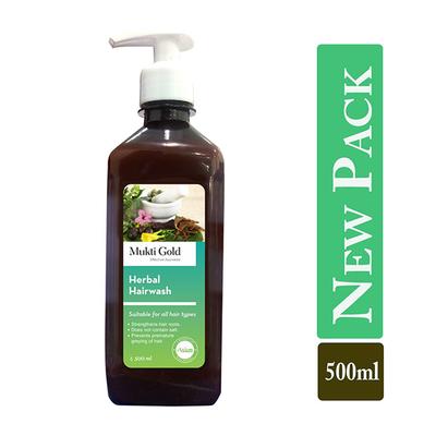Mukti Gold Herbal Hairwash - Dispenser 500 ml - Shampoos