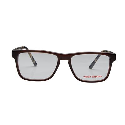 Vision Express 29492 Brown Rectangle Eyeglasses (Including Anti-Reflective Coating Lens) 1's - Wearables Eye Glasses