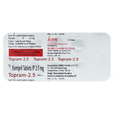 TOPRAM 2.5mg Tablet 10's - Hypertension-ACE