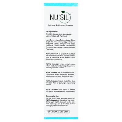 NU SIL Face Wash 50ml - Acne-Acn