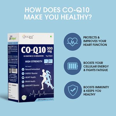 Origins Nutra CoQ-10 300 mg Veg Softgel Capsule (Pack of 3 x 10's) 1's - Co-Q