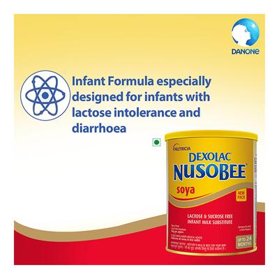Dexolac Nusobee Soya (Upto 24months) 400 gm - Tin - Baby And Infant Supplements