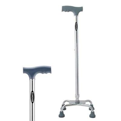 Guardian 4 Leg Walking Stick - Grey - Walker & Walking Stick