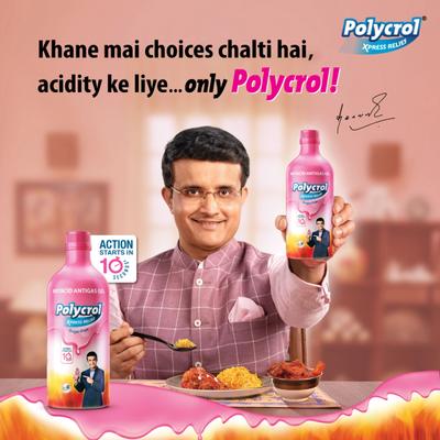 Polycrol Sugar Free Xpress Relief Antacid Antigas Gel - Orange 450 ml - Digestive Health