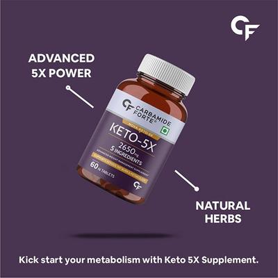 CF Keto-5X 2650 mg Veg Tablet 60's - Workout Essentials