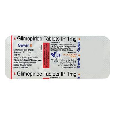GPWIN 1mg Tablet 10's - Diabetes-Ant