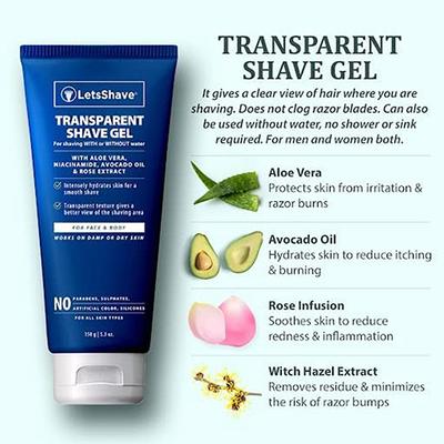 LetsShave Pro 6 Sensitive Razor + Shaving Gel 200gm + Razor Cap for Men - Razors & Cartridges