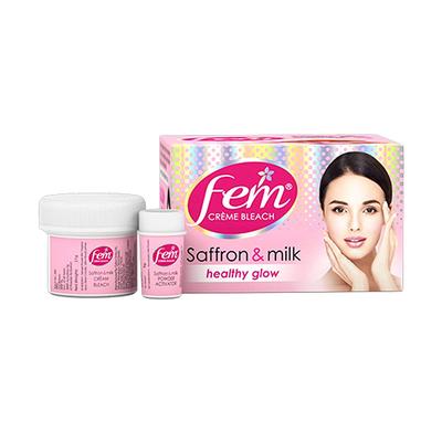 Fem Creme Bleach - Saffron & Milk 8 gm - Face Bleach