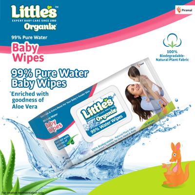 Little's Organix 99% Water Wipes 72's - Diapers & Wipes