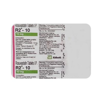 R2 10mg Tablet 10'S - High Cholesterol-Dys
