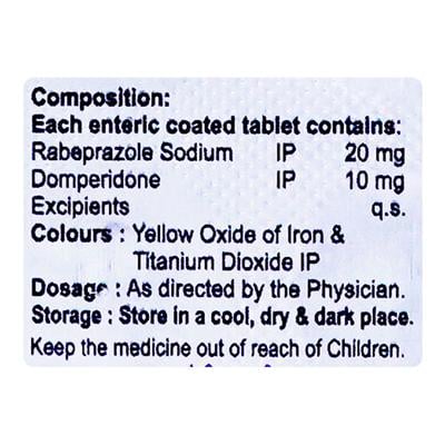RABICER D Tablet 10's - Ulcer/Reflux/Flatulence-Aaa