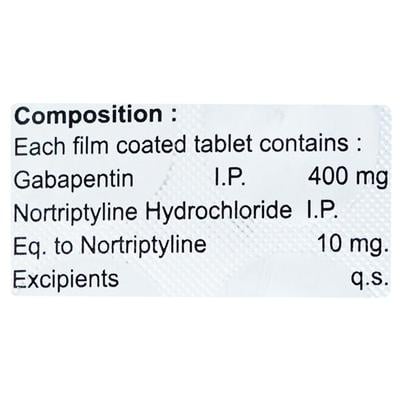 GABAPAX NT 400 Tablet 15's - Neuropathic Pain-Dru