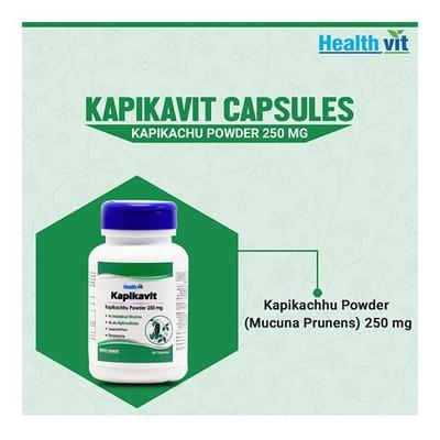 HealthVit Kapikavit (Kapikachhu Powder) 250 mg Capsule 60's - Herbal Dietary Supplement
