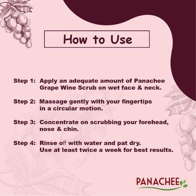 Panachee Vine Face Scrub - Grapevine Extract 100 gm - Face Scrubs