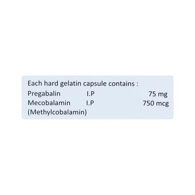 PREGACOL 75 Capsule 10's - Neuropathic Pain-Dru