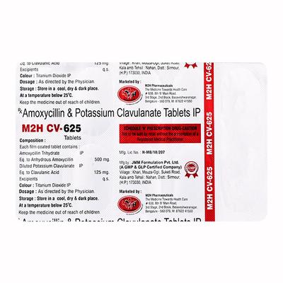 M2H CV 625 Tablet 10's - Bacterial Infections-Pen