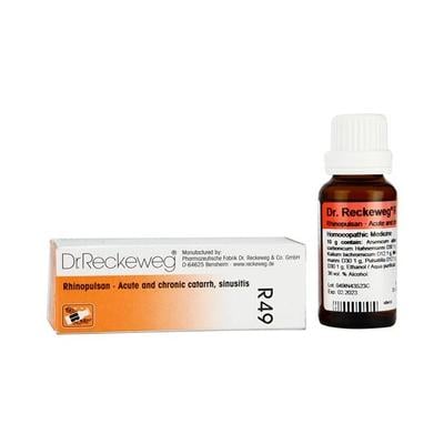 Dr. Reckeweg R49 Rhinopulsan Acute and Chronic Catarrh Sinusitis Drops 22 ml - Homeopathic Drops