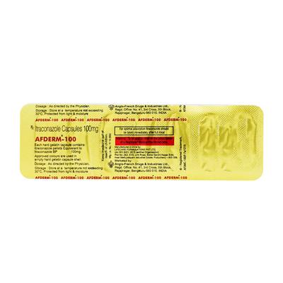 AFDERM 100 Capsule 7's - Fungal Infections-Anf
