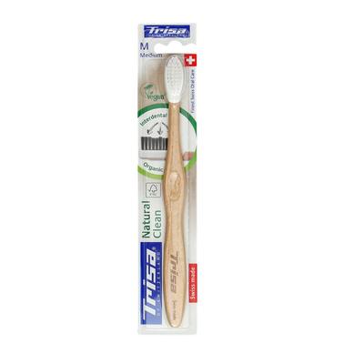 Trisa Natural Clean Medium Toothbrush 1's - Baby Oral Care