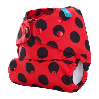 Bumberry Reusable Diaper Cover with 1 Natural Bamboo Cotton Insert - Lady Bug - Diapers & Wipes
