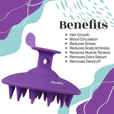 Vandelay Silk Series Scalp Massager - Purple - Massagers