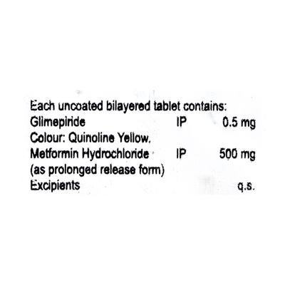 Glimiprime M 0.5mg Tablet 10'S - Diabetes-Ant