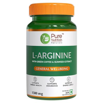 Pure Nutrition L-Arginine Capsules 60's - Amino Acids