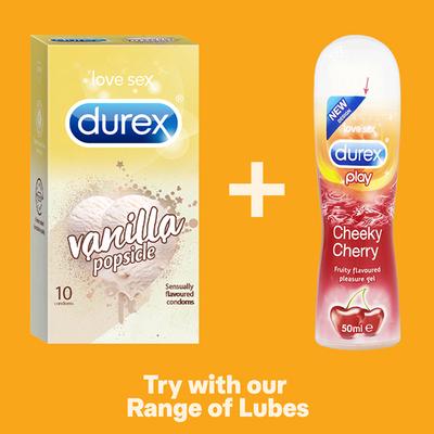 Durex Sensually Flavoured Condoms - Vanilla Popsicle 10's - Plain/Flavoured Condoms