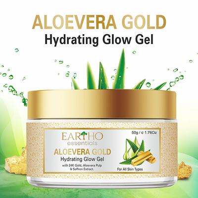 Eartho Essentials Hydrating Glow Gel - Aloevera Gold 50 gm - Face Gels