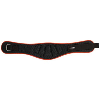MuscleXP Gym Nylon Padded Weight Lifting Belt - Black (L) 1's - Gym Accessories