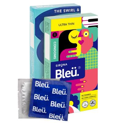 Bleu Natural Latex Condoms Combo (Ultra Thin 8's + Spiral 8's) - Plain/Flavoured Condoms