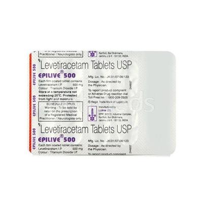 Epilive 500mg Tablet 10'S - Epilepsy/Convulsion-Ant