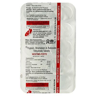 WOZYME FORTE Tablet 10's - Pain relief-Ant