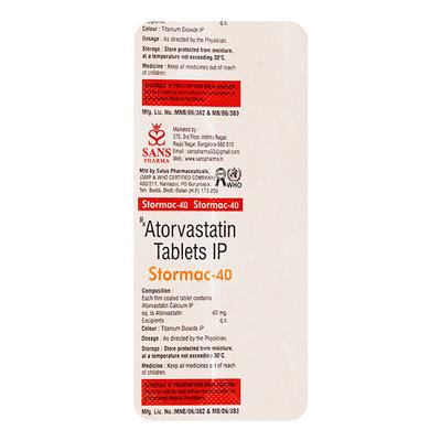 STORMAC 40mg Tablet 10's - High Cholesterol-Dys