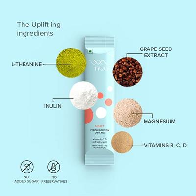 Nua Uplift Period Nutrition Drink Mix Sachet - Lemon 5's - Health Drinks