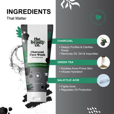 The Beauty Co. Face Wash - Charcoal 100 ml - Face Wash & Cleansers